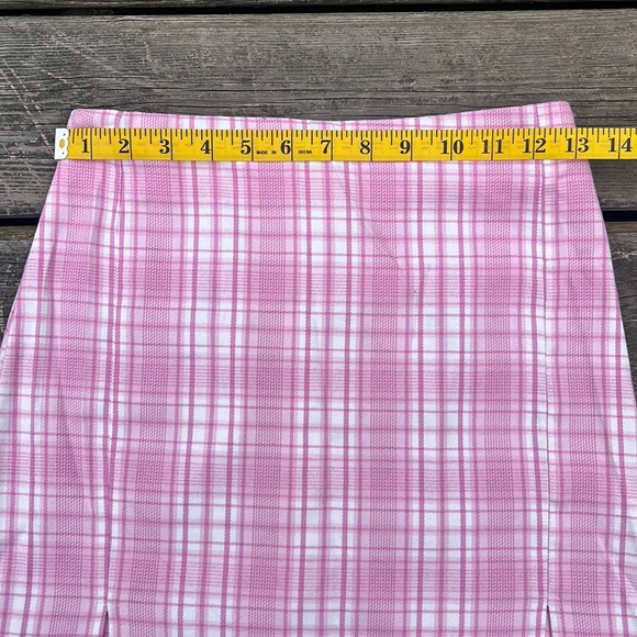 Pink Plaid Mini Skirt - Picture 3 of 8